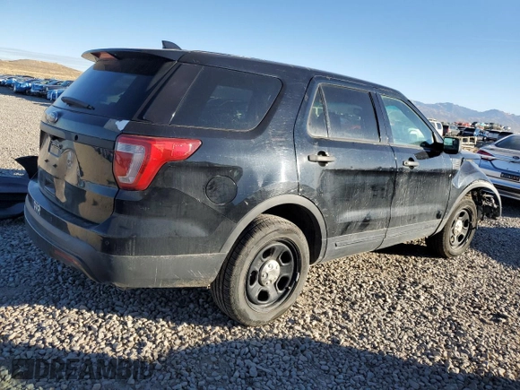 2016 Ford Utility Police Interceptor with VIN 1FM5K8AR4GGC07998, listed as a Copart auction lot 81365434 with 0 mi miles and Salvage Title. Bid and sale history available at carsss.com. Image 3.