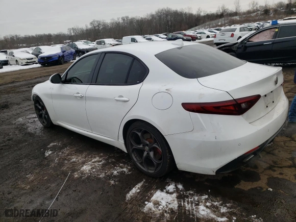 2017 Alfa Romeo Giulia Ti with VIN ZARFAECN8H7554682, listed as a Copart auction lot 44864655 with 101,473 mi miles and Salvage Title. Bid and sale history available at carsss.com. Image 2.