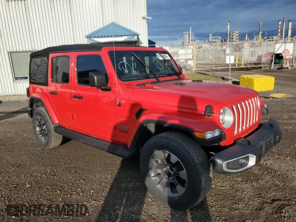2021 Jeep Wrangler Unlimited Sahara High Altitude with VIN 1C4HJXEG9MW865180, listed as a Copart auction lot 81466964 with 72,975 mi miles and Clean title. Bid and sale history available at DreamBid. Image 4.