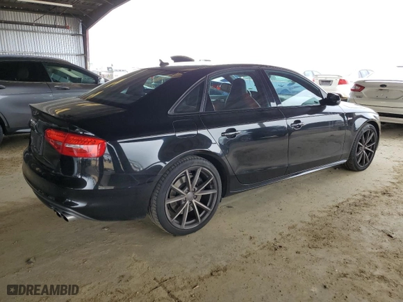 2016 Audi S4 Premium Plus with VIN WAUBGAFL6GA005362, listed as a Copart auction lot 85943104 with 90,910 mi miles and Salvage Title. Bid and sale history available at carsss.com. Image 3.