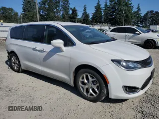2018 Chrysler Pacifica Touring Plus with VIN 2C4RC1FGXJR126303, listed as a Copart auction lot 66100745 with 97,556 mi miles and Salvage title. Bid and sale history available at DreamBid. Image 4.