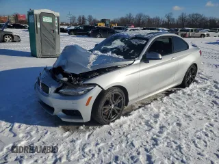 2016 BMW 2 Series M235i xDrive with VIN WBA1J9C50GV372199, listed as a Copart auction lot 87229084 with 0 mi miles and Salvage Title. Bid and sale history available at carsss.com. Image 1.