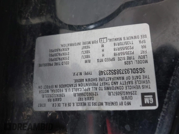 2008 Saturn VUE z VIN 3GSDL93738S523348, wystawiony jako IAAI lot #41068142 z przebiegiem Nie podano mil oraz . Historia ofert i sprzedaży dostępna na DreamBid. Obrazek 9.