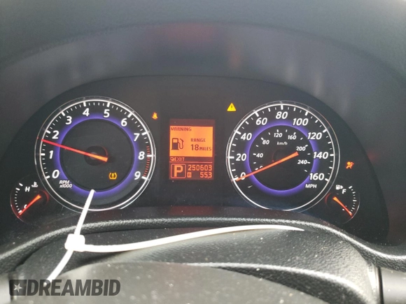 2008 Infiniti G35 x z VIN JNKBV61F08M269439, wystawiony jako Copart lot #52402455 z przebiegiem 250 603 mil mil oraz Szkoda całkowita • Salvage title. Historia ofert i sprzedaży dostępna na DreamBid. Obrazek 9.