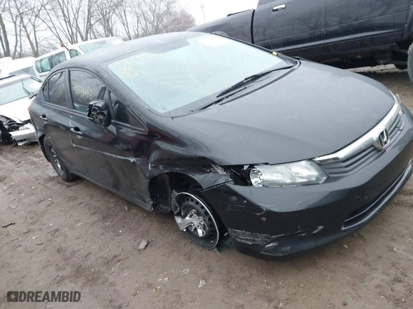 2012 Honda Civic Sdn LX with VIN 19XFB2F51CE070864, listed as a IAAI auction lot 41575487 with 184,281 mi miles. Bid and sale history available at carsss.com. Image 1.