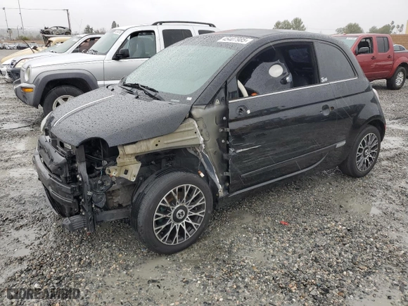 2012 FIAT 500 Gucci with VIN 3C3CFFER2CT237283, listed as a Copart auction lot 45407985 with 110,852 mi miles and Salvage Title. Bid and sale history available at carsss.com. Image 1.