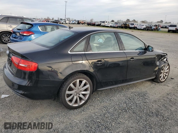 2014 Audi A4 Premium with VIN WAUBFAFL9EN034654, listed as a Copart auction lot 47323195 with 85,765 mi miles and Salvage Title. Bid and sale history available at carsss.com. Image 3.