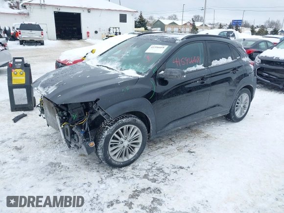 2020 Hyundai Kona SEL Plus with VIN KM8K62AA7LU498541, listed as a IAAI auction lot 41596668 with 54,603 mi miles. Bid and sale history available at carsss.com. Image 2.