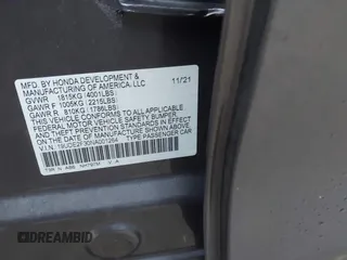 2022 Acura ILX with VIN 19UDE2F30NA001264, listed as a IAAI auction lot 41479677 with 6,735 mi miles and . Bid and sale history available at DreamBid. Image 9.