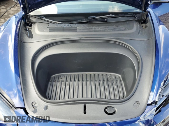 2025 Tesla Model 3 Long Range with VIN 5YJ3E1EB1SF950242, listed as a Copart auction lot 55609035 with 1,344 mi miles and Salvage title. Bid and sale history available at DreamBid. Image 11.