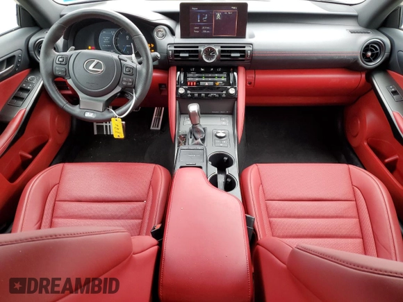 2023 Lexus IS with VIN JTHGZ1E22P5028625, listed as a Copart auction lot 55931154 with 38,384 mi miles and Non Repairable. Bid and sale history available at carsss.com. Image 8.