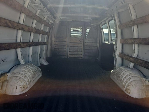 2019 Chevrolet Express Cargo with VIN 1GCWGAFGXK1311576, listed as a IAAI auction lot 42849741 with 157,295 mi miles and . Bid and sale history available at DreamBid. Image 7.