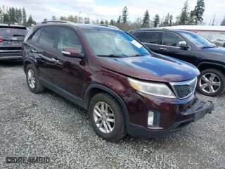2015 Kia Sorento LX with VIN 5XYKT4A62FG656097, listed as a IAAI auction lot 42018078 with 76,426 mi miles. Bid and sale history available at carsss.com. Image 1.