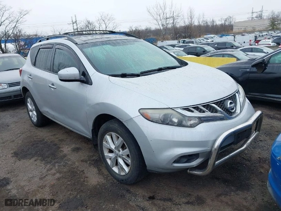 2012 Nissan Murano LE with VIN JN8AZ1MW6CW210302, listed as a IAAI auction lot 41843699 with 125,787 mi miles. Bid and sale history available at carsss.com. Image 1.