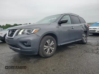 2019 Nissan Pathfinder SV z VIN 5N1DR2MM3KC581944, wystawiony jako Copart lot #56617765 z przebiegiem 87 103 mil mil oraz Szkoda całkowita • Salvage title. Historia ofert i sprzedaży dostępna na DreamBid. Obrazek 1.