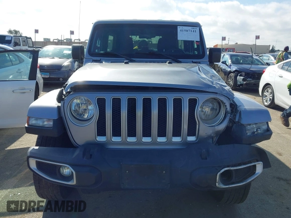 2020 Jeep Wrangler Unlimited Sahara with VIN 1C4HJXENXLW230207, listed as a IAAI auction lot 41507141 with 1 mi miles. Bid and sale history available at carsss.com. Image 11.