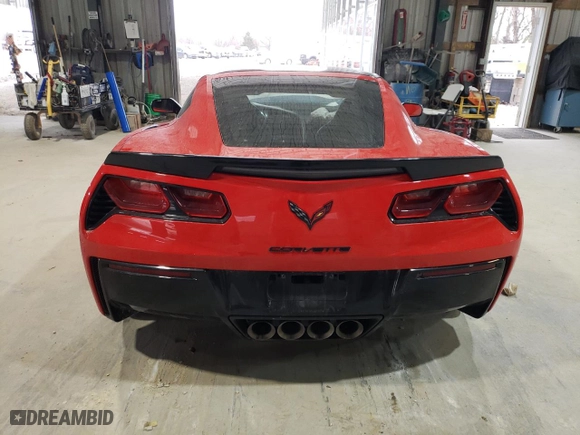 2015 Chevrolet Corvette Z51 3LT with VIN 1G1YM2D77F5117833, listed as a Copart auction lot 48708485 with 93,261 mi miles and Salvage Title. Bid and sale history available at carsss.com. Image 6.