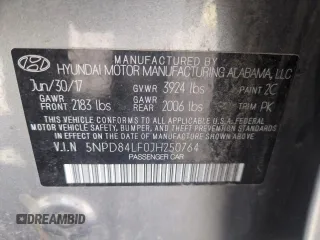 2018 Hyundai Elantra SEL z VIN 5NPD84LF0JH250764, wystawiony jako Copart lot #56933485 z przebiegiem 80 807 mil mil oraz Szkoda całkowita • Salvage title. Historia ofert i sprzedaży dostępna na DreamBid. Obrazek 12.