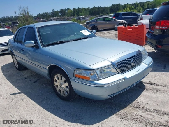 2005 Mercury Grand Marquis LS Premium with VIN 2MEFM75W55X616255, listed as a IAAI auction lot 42006437 with 89,249 mi miles. Bid and sale history available at carsss.com. Image 1.