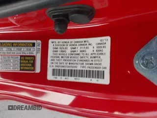 2013 Honda Civic Si with VIN 2HGFG4A51DH702242, listed as a IAAI auction lot 42156022 with Not provided miles and . Bid and sale history available at DreamBid. Image 9.