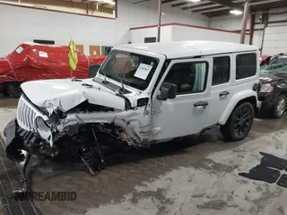 2021 Jeep Wrangler Unlimited Sahara with VIN 1C4JJXP60MW830307, listed as a IAAI auction lot 41869863 with 37,201 mi miles and . Bid and sale history available at DreamBid. Image 2.