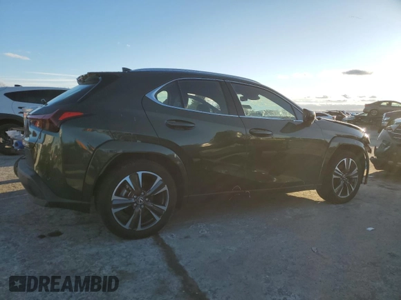 2025 Lexus UX with VIN JTHUCJDH8S2000784, listed as a Copart auction lot 86958384 with 0 mi miles and Salvage Title. Bid and sale history available at carsss.com. Image 3.