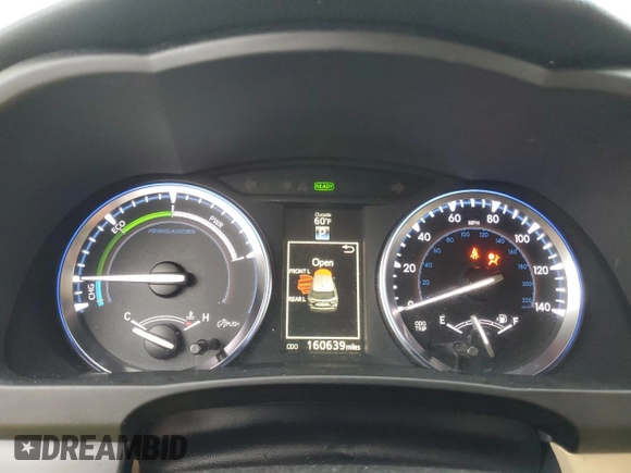 2015 Toyota Highlander Limited with VIN 5TDDCRFH9FS011045, listed as a Copart auction lot 55835605 with 160,639 mi miles and Salvage title. Bid and sale history available at DreamBid. Image 9.