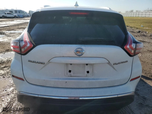 2016 Nissan Murano Platinum with VIN 5N1AZ2MG3GN150786, listed as a Copart auction lot 46877545 with 89,960 mi miles and Salvage Title. Bid and sale history available at carsss.com. Image 6.