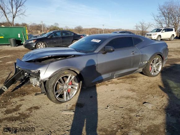 2021 Chevrolet Camaro 1LT with VIN 1G1FB1RS5M0121796, listed as a Copart auction lot 42975945 with 74,627 mi miles and Salvage Title. Bid and sale history available at carsss.com. Image 1.