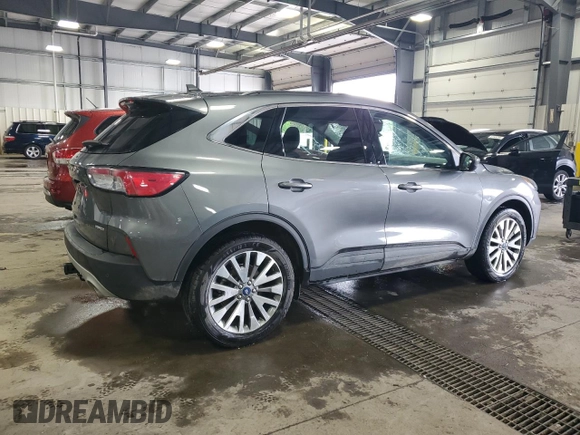 2022 Ford Escape Titanium with VIN 1FMCU9J91NUB38368, listed as a Copart auction lot 57089435 with 39,743 mi miles and Salvage title. Bid and sale history available at DreamBid. Image 3.