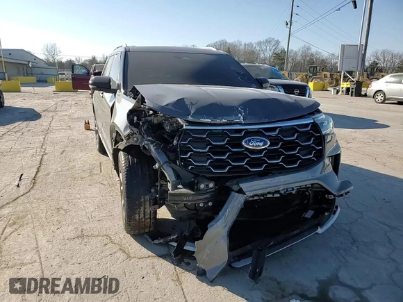 2025 Ford Explorer Platinum with VIN 1FMWK8HCXSGA82231, listed as a Copart auction lot 88560865 with 5,652 mi miles and Salvage title. Bid and sale history available at DreamBid. Image 12.