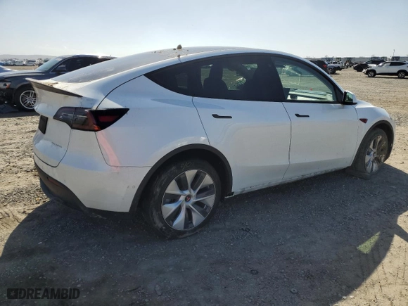 2022 Tesla Model Y Long Range with VIN 7SAYGDEE1NF455171, listed as a Copart auction lot 49429085 with 41,361 mi miles and Salvage Title. Bid and sale history available at carsss.com. Image 3.