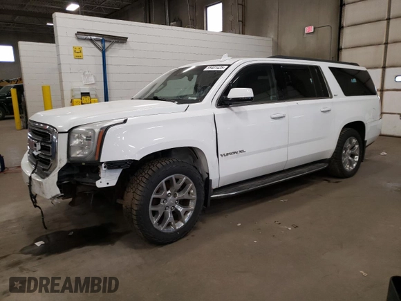 2015 GMC Yukon XL SLT z VIN 1GKS2HKC4FR545409, wystawiony jako Copart lot #55401425 z przebiegiem 214 848 mil mil oraz Czysty tytuł • Clean title. Historia ofert i sprzedaży dostępna na DreamBid. Obrazek 1.