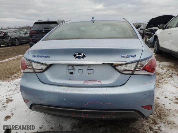 2013 Hyundai Sonata Hybrid with VIN KMHEC4A4XDA072454, listed as a Copart auction lot 89100565 with 160,957 mi miles and Salvage Title. Bid and sale history available at carsss.com. Image 6.