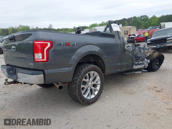 2015 Ford F-150 XLT with VIN 1FTFX1EG4FFD00552, listed as a IAAI auction lot 42040241 with 1 mi miles. Bid and sale history available at carsss.com. Image 4.