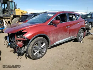 2020 Nissan Murano Platinum with VIN 5N1AZ2DS0LN154423, listed as a Copart auction lot 47745955 with 51,379 mi miles and Salvage Title. Bid and sale history available at carsss.com. Image 1.