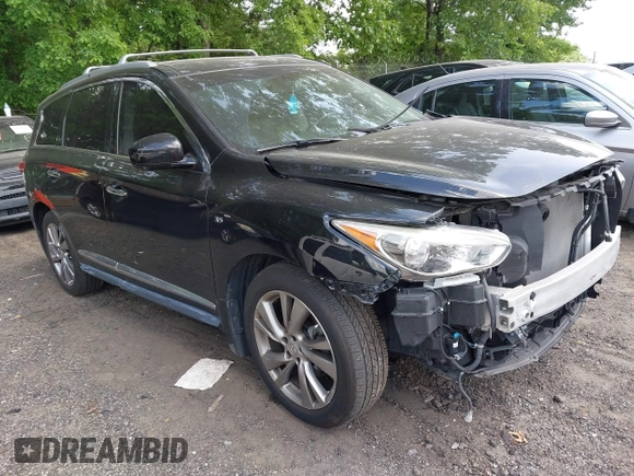 2014 Infiniti QX60 with VIN 5N1AL0MMXEC507093, listed as a IAAI auction lot 42182083 with 117,238 mi miles and . Bid and sale history available at DreamBid. Image 1.