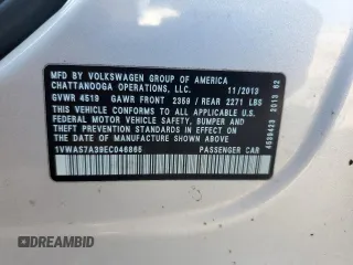 2014 Volkswagen Passat S z VIN 1VWAS7A39EC046865, wystawiony jako Copart lot #58449995 z przebiegiem 122 630 mil mil oraz Czysty tytuł • Clean title. Historia ofert i sprzedaży dostępna na DreamBid. Obrazek 13.