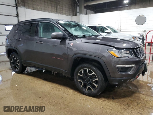 2020 Jeep Compass Trailhawk with VIN 3C4NJDDB3LT112028, listed as a Copart auction lot 45790115 with 86,703 mi miles and Salvage Title. Bid and sale history available at carsss.com. Image 4.