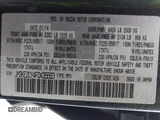 2015 Mazda CX-5 Touring with VIN JM3KE2CY4F0435563, listed as a IAAI auction lot 41311988 with 187,183 mi miles. Bid and sale history available at carsss.com. Image 9.