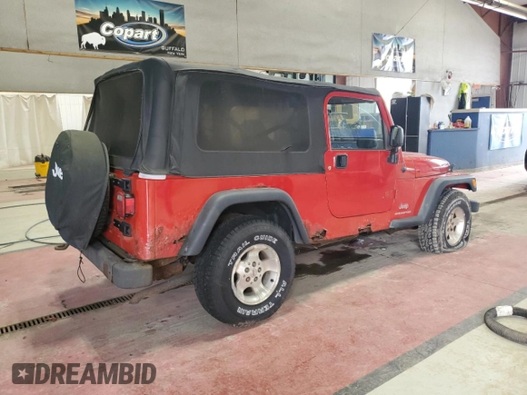 2004 Jeep Wrangler Sport with VIN 1J4FA49S54P758930, listed as a Copart auction lot 53949665 with 190,457 mi miles and Clean title. Bid and sale history available at DreamBid. Image 3.