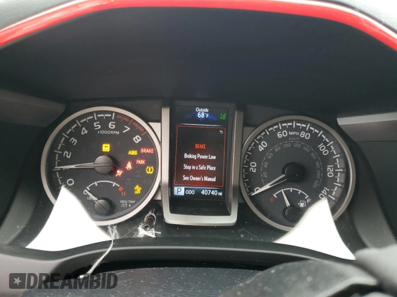 2023 Toyota Tacoma SR with VIN 3TMCZ5AN1PM632989, listed as a Copart auction lot 55642925 with 40,740 mi miles and Salvage title. Bid and sale history available at DreamBid. Image 9.