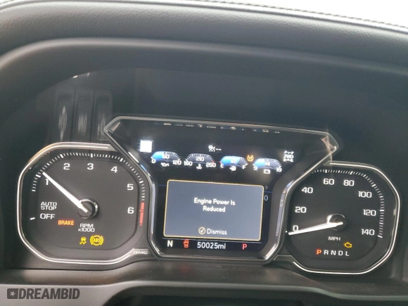 2020 GMC Sierra 1500 AT4 with VIN 3GTP9EEL9LG259297, listed as a Copart auction lot 48955795 with 50,025 mi miles and Salvage Title. Bid and sale history available at carsss.com. Image 9.