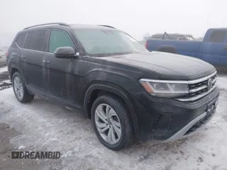 2021 Volkswagen Atlas 3.6L V6 SE w/Technology with VIN 1V2HR2CA9MC574558, listed as a IAAI auction lot 41296583 with 50,267 mi miles. Bid and sale history available at carsss.com. Image 1.
