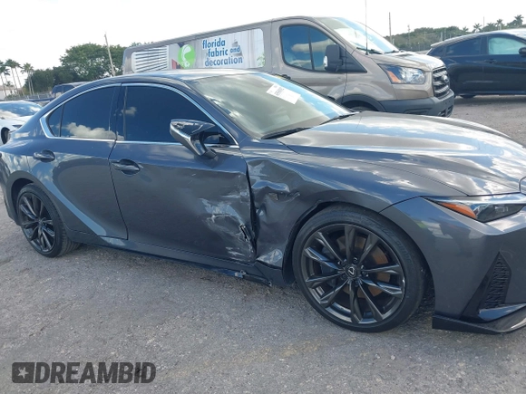 2024 Lexus IS with VIN JTHBZ1B20R5077114, listed as a IAAI auction lot 41560302 with 13,257 mi miles. Bid and sale history available at carsss.com. Image 6.