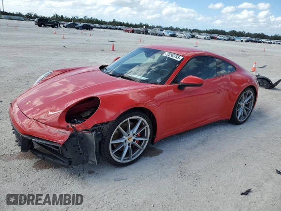2020 Porsche 911 Carrera S with VIN WP0AB2A90LS225857, listed as a Copart auction lot 72090753 with 12,134 mi miles and . Bid and sale history available at DreamBid. Image 1.