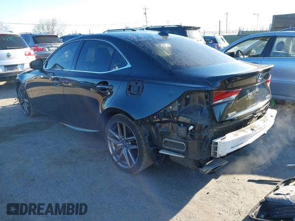 2018 Lexus IS with VIN JTHBA1D27J5079953, listed as a IAAI auction lot 41868864 with 101,950 mi miles. Bid and sale history available at carsss.com. Image 3.