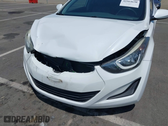 2016 Hyundai Elantra SE with VIN 5NPDH4AE3GH698547, listed as a IAAI auction lot 42564630 with 100,565 mi miles and . Bid and sale history available at DreamBid. Image 6.