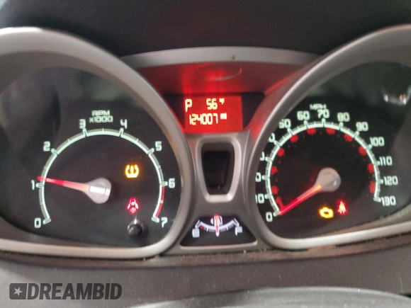2011 Ford Fiesta SES with VIN 3FADP4FJ7BM176005, listed as a Copart auction lot 50411095 with 124,007 mi miles and Non Repairable. Bid and sale history available at carsss.com. Image 9.