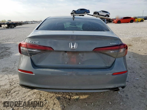 2025 Honda Civic Sedan Sport with VIN 2HGFE2F53SH514371, listed as a Copart auction lot 50606985 with 12,239 mi miles and Salvage Title. Bid and sale history available at carsss.com. Image 6.